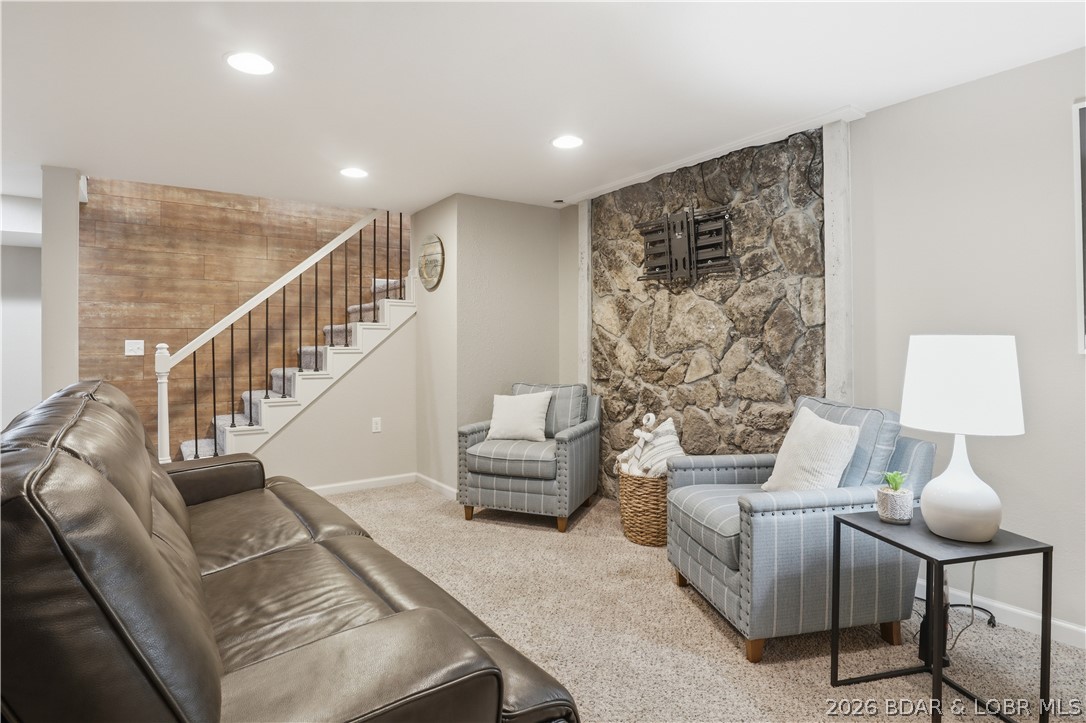 718 West Kays Point Road Lake Ozark, MO 65049 - Photo 26 of 44 Lower level living/entertaining area