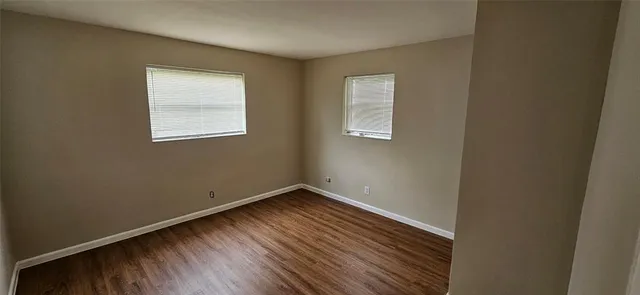 an empty room with a window