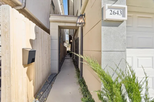 a view of a pathway of a building