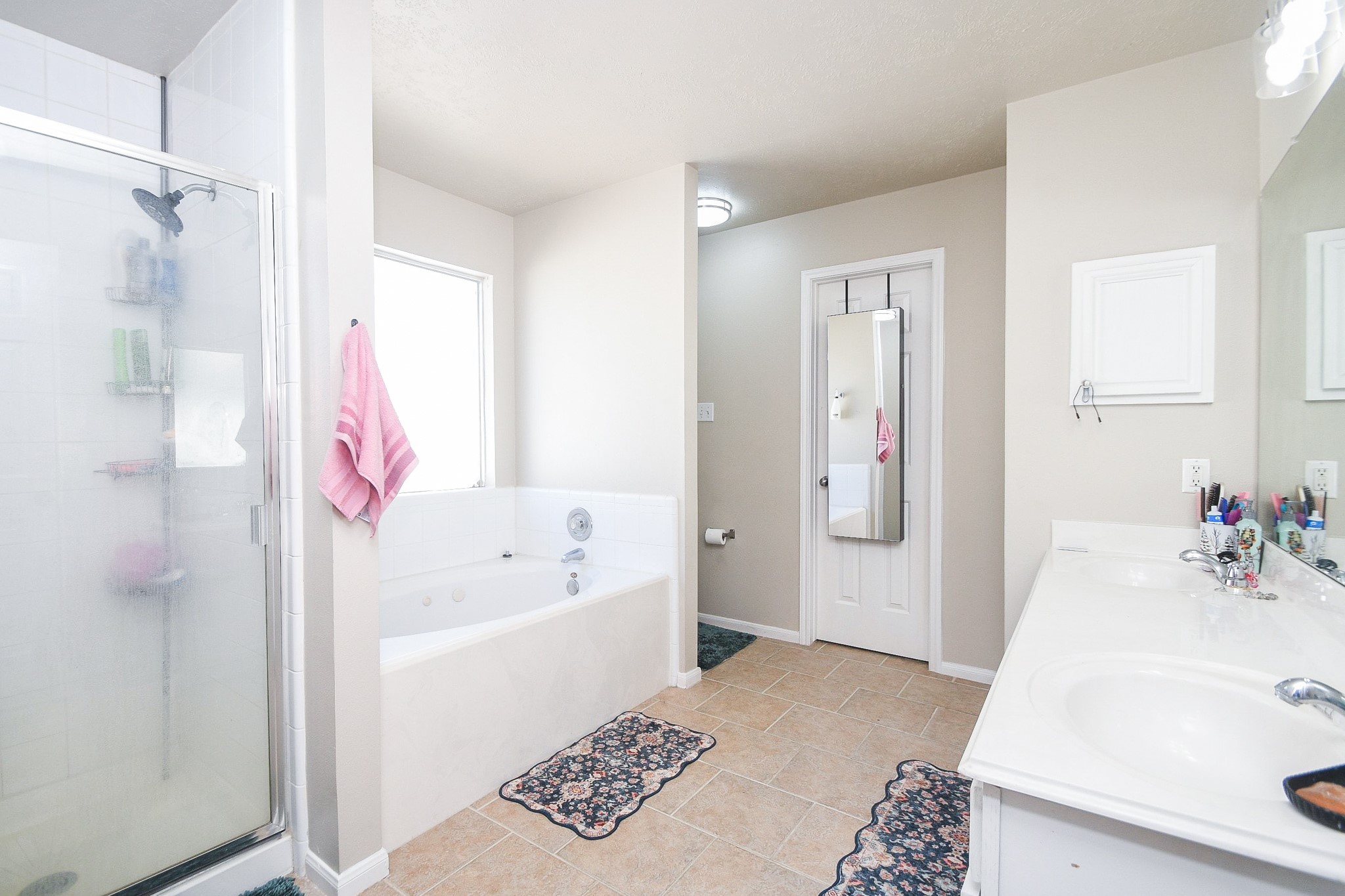 14407 Andrea Way Lane Houston, TX 77083 - Photo 23 of 29 a bathroom with a tub sink and mirror