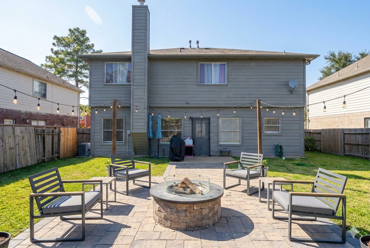 14407 Andrea Way Lane Houston, TX 77083 - Photo 27 of 29 a view of a swimming pool with a lounge chairs in patio