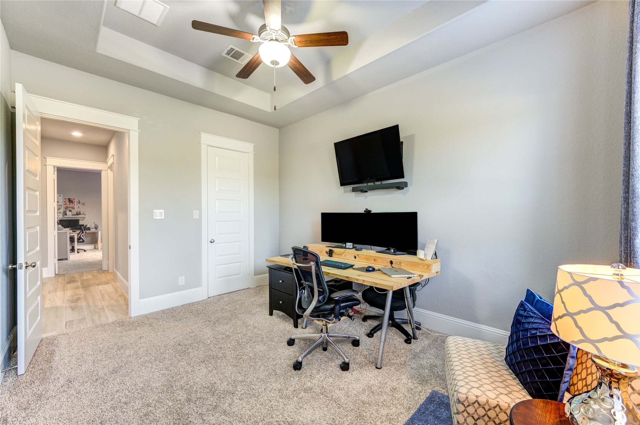 2160 Rope Maker Road Conroe, TX 77384 - Photo 32 of 43 a work room with furniture and a flat screen tv