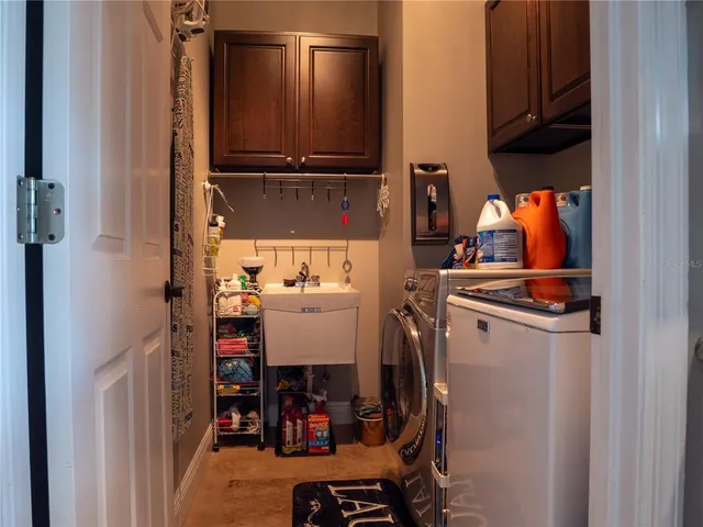 a room with storage and utility