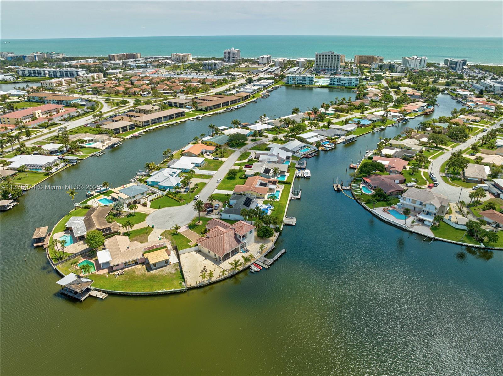 258 Bimini Road Cocoa Beach, FL 32931 - Photo 39 of 43 an aerial view of a house with a ocean view