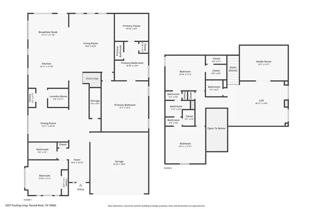 $525,000 | 3337 Pauling Loop, Round Rock, TX 78665