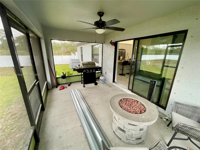 a view of an swimming pool and an outdoor space