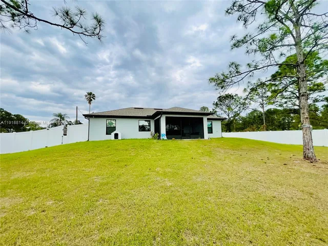 a view of yard with ocean view