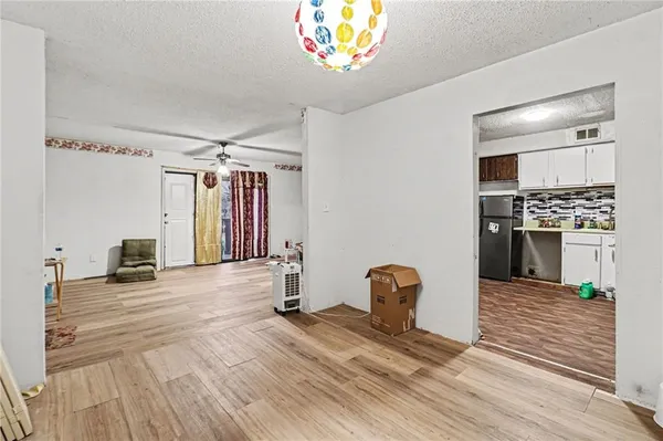 a view of a livingroom with a fireplace