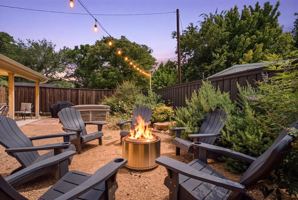 9780 North County Road Frisco, TX 75033 - Photo 3 of 37 backyard fire pit area with spa