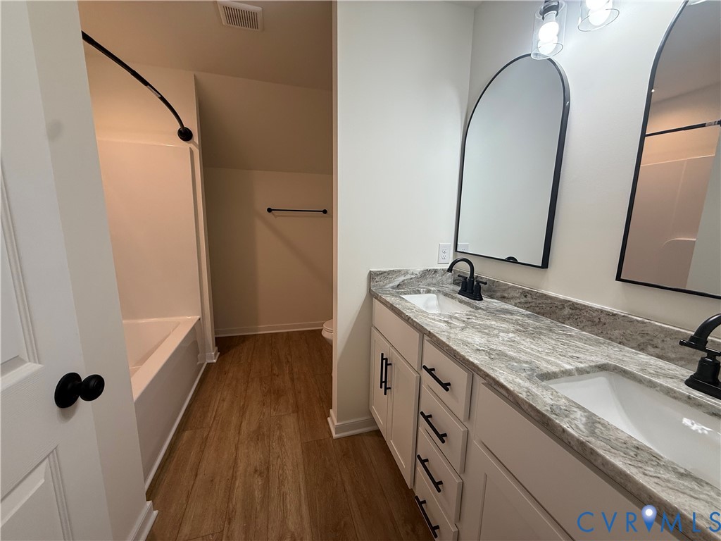 2700 Lake Albemarle Road Charlottesville, VA 22901 - Photo 20 of 25 Full bath featuring dark wood-style floors, double