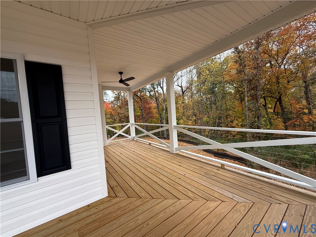 2700 Lake Albemarle Road Charlottesville, VA 22901 - Photo 4 of 25 Wooden deck featuring a ceiling fan