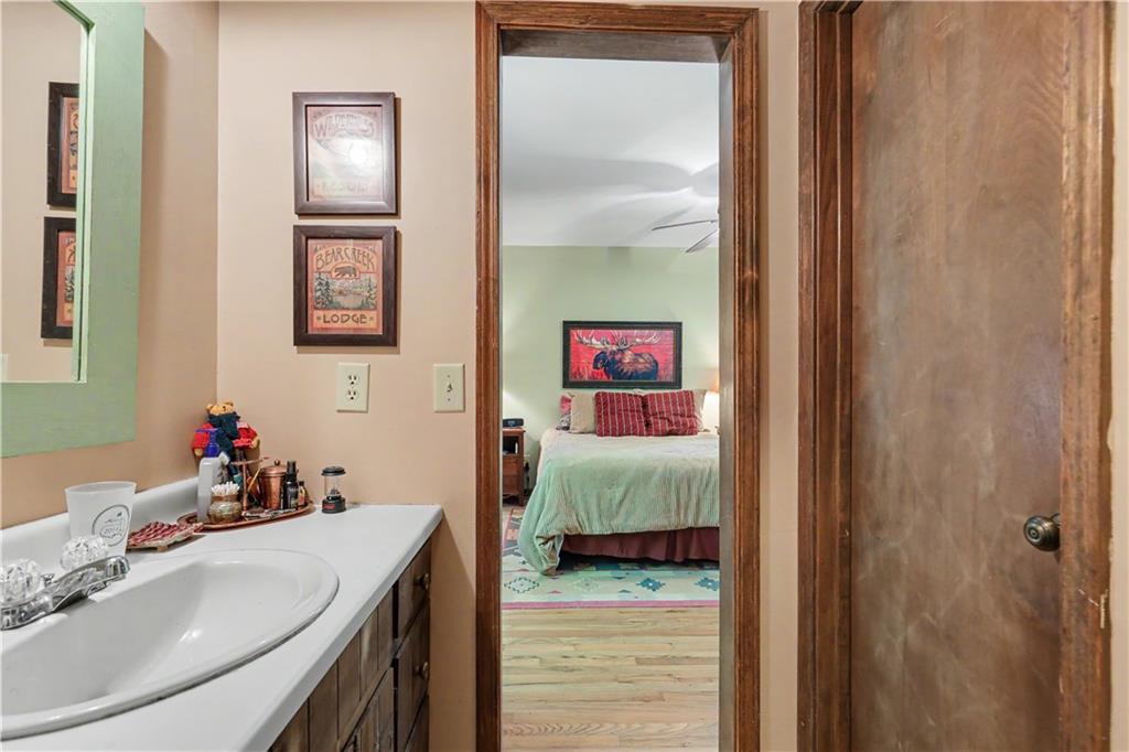 102 Moses Road Rabun Gap, GA 30568 - Photo 20 of 40 a en suite bathroom with a sink and a mirror