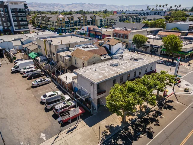 an aerial view of multiple house