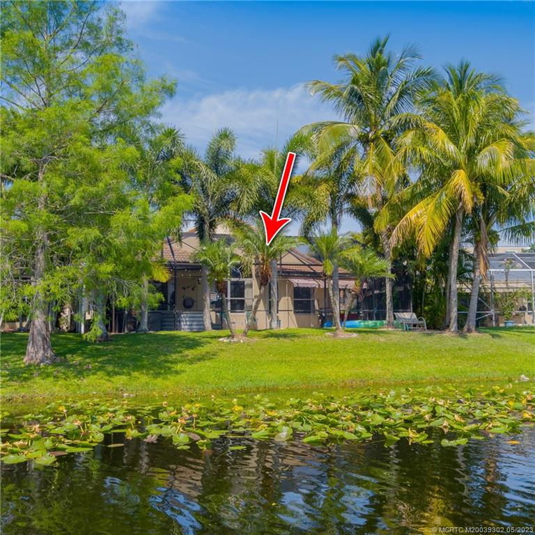 2032 Northwest Marsh Rabbit Lane Stuart, FL 34994 - Photo 7 of 30 a view of a house with a big yard and palm trees