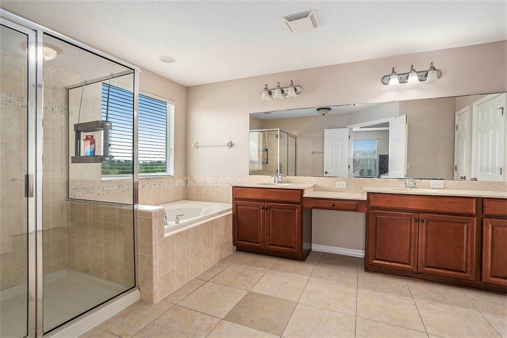 10737 Breaking Rocks Drive Tampa, FL 33647 - Photo 19 of 28 a spacious bathroom with a granite countertop sink mirror and a bathtub