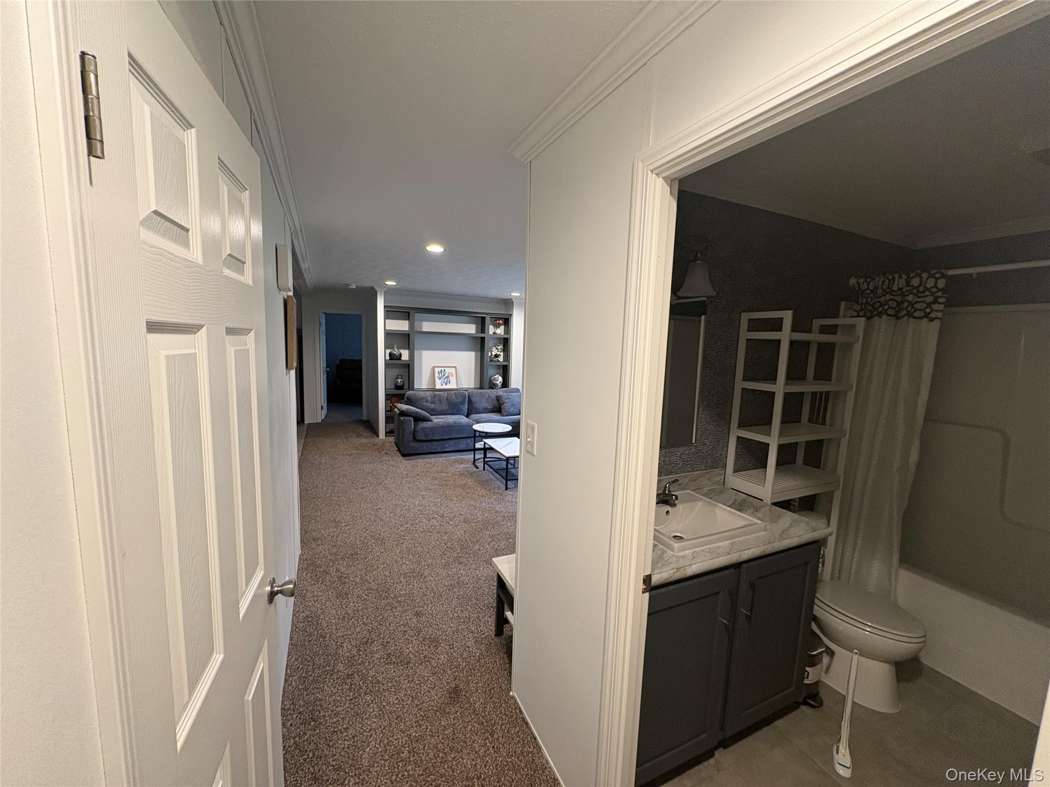 40 4th Street Godeffroy, NY 12729 - Photo 12 of 17 Interior hallway with open layout and built-in storage.