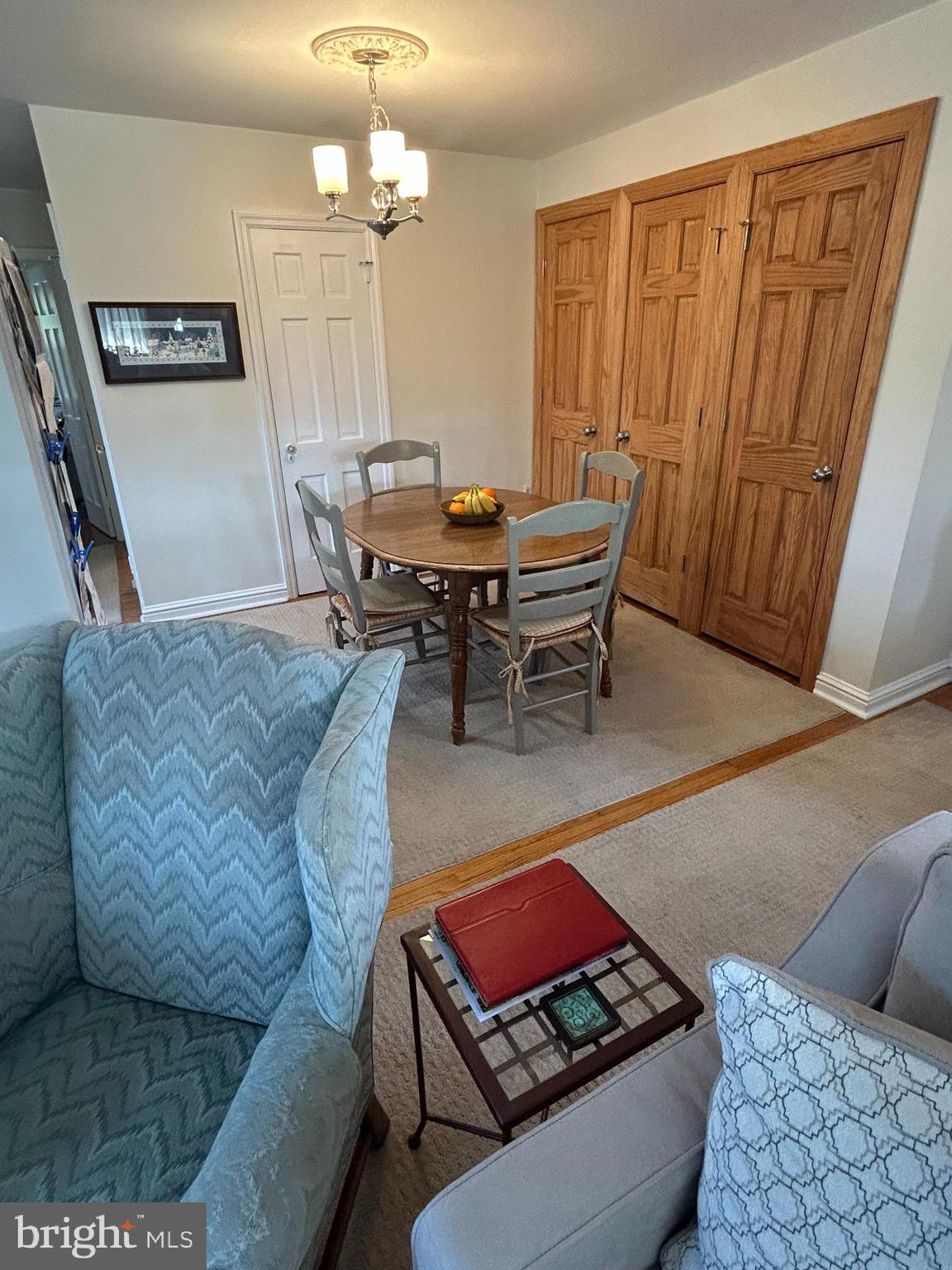 214 Grayling Avenue, Unit ONE Narberth, PA 19072 - Photo 6 of 22 a living room with furniture a rug and a chandelier