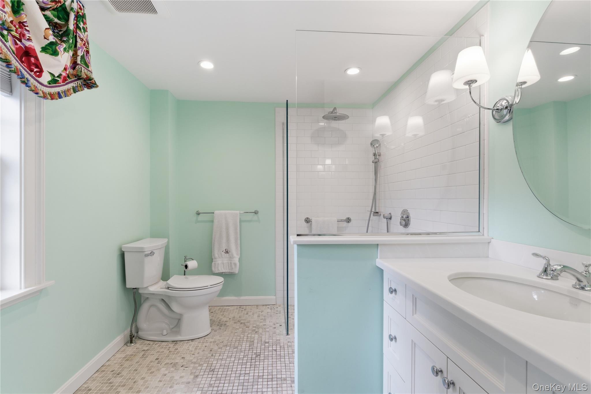 144 West Neck Road Huntington, NY 11743 - Photo 14 of 33 a spacious bathroom with a granite countertop sink a toilet and a mirror