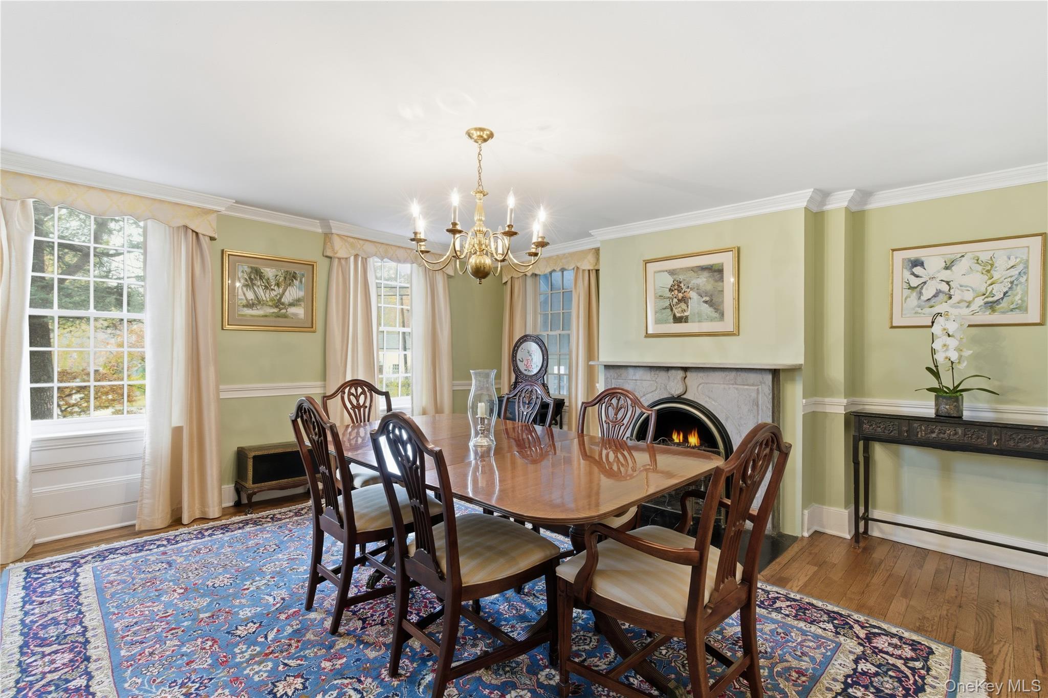 144 West Neck Road Huntington, NY 11743 - Photo 8 of 33 a view of a dining room with furniture and a chandelier