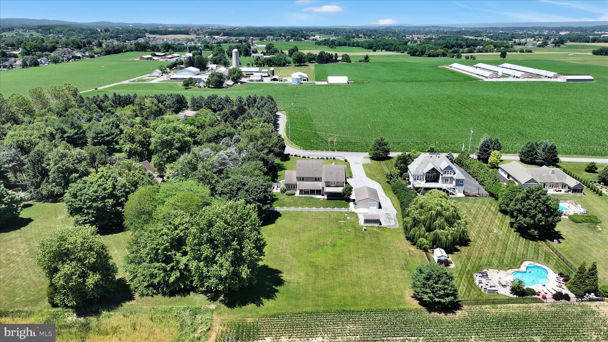 110 Mine Road Lebanon, PA 17042 - Photo 63 of 70 Aerial Back Yard View Showing 1.5 Acres