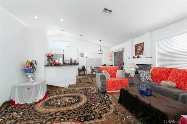 a living room with furniture and a couch