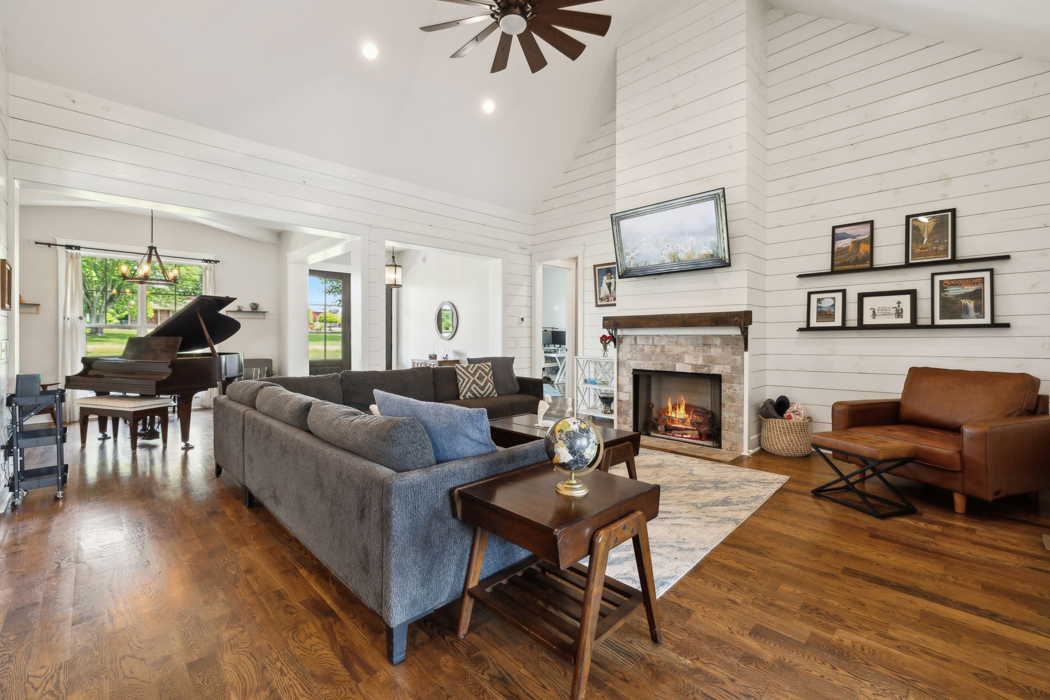273 Halltown Road Cottontown, TN 37048 - Photo 11 of 65 a living room with furniture and a fireplace