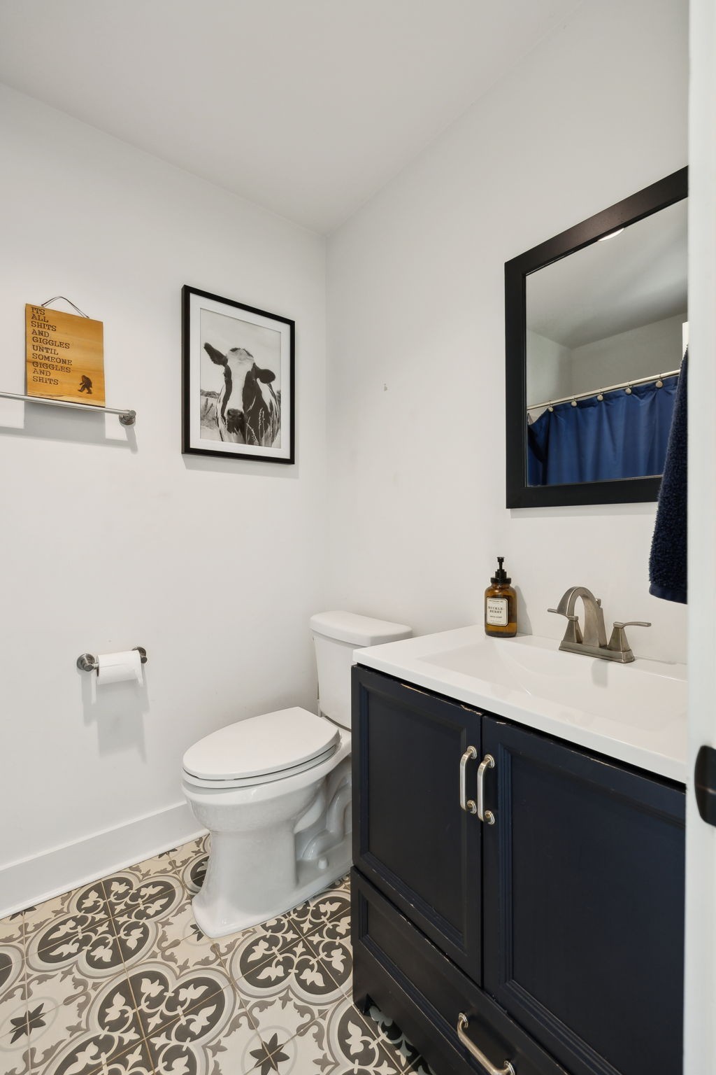 273 Halltown Road Cottontown, TN 37048 - Photo 41 of 65 a bathroom with a toilet a sink and mirror