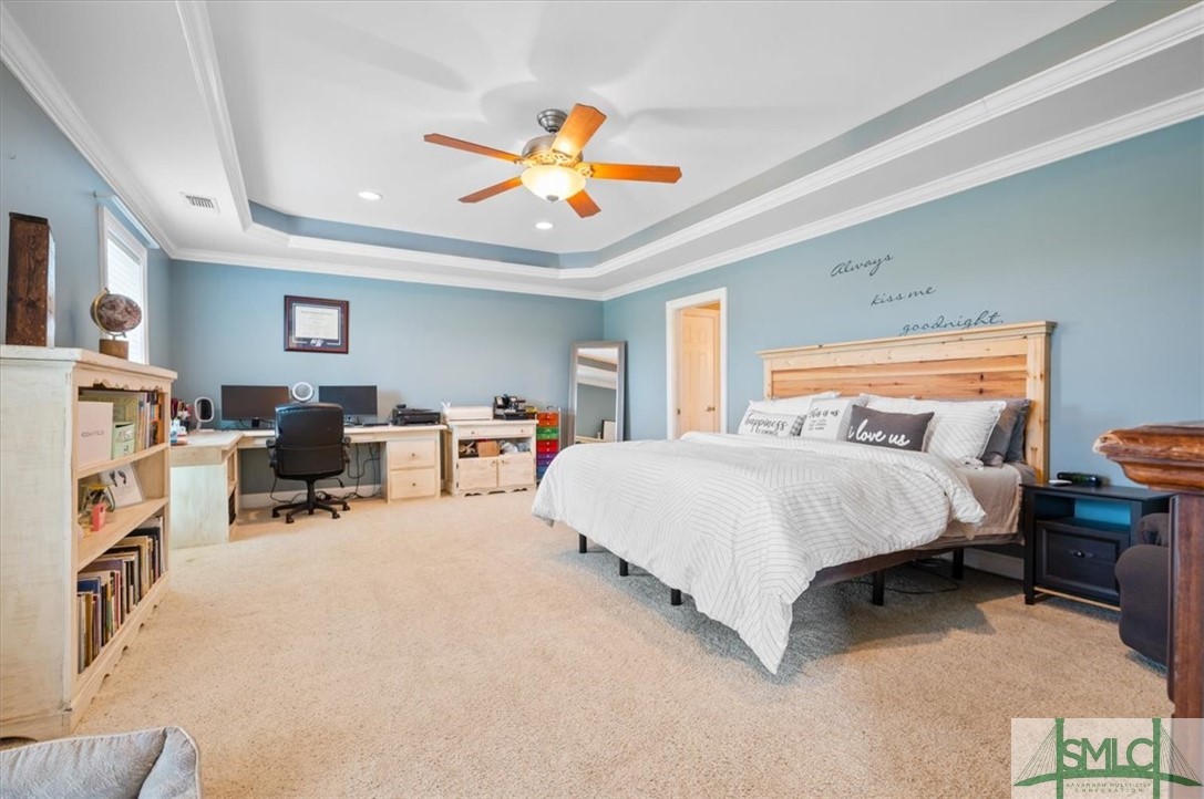 111 Stadium Drive Guyton, GA 31312 - Photo 34 of 50 Owners Suite ~ Tray Ceiling with Accent Lighting