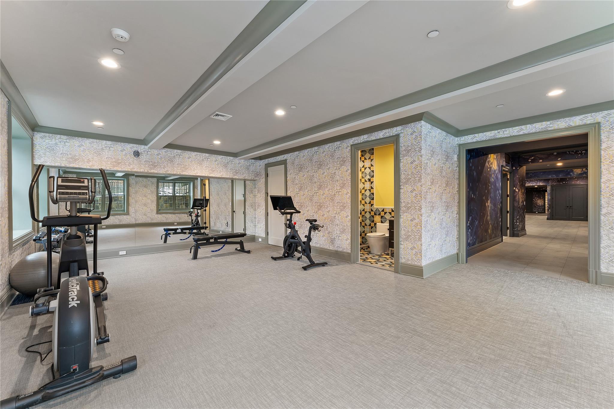 1 Duck Pond Road Scarsdale, NY 10583 - Photo 38 of 48 a view of a room with gym equipment