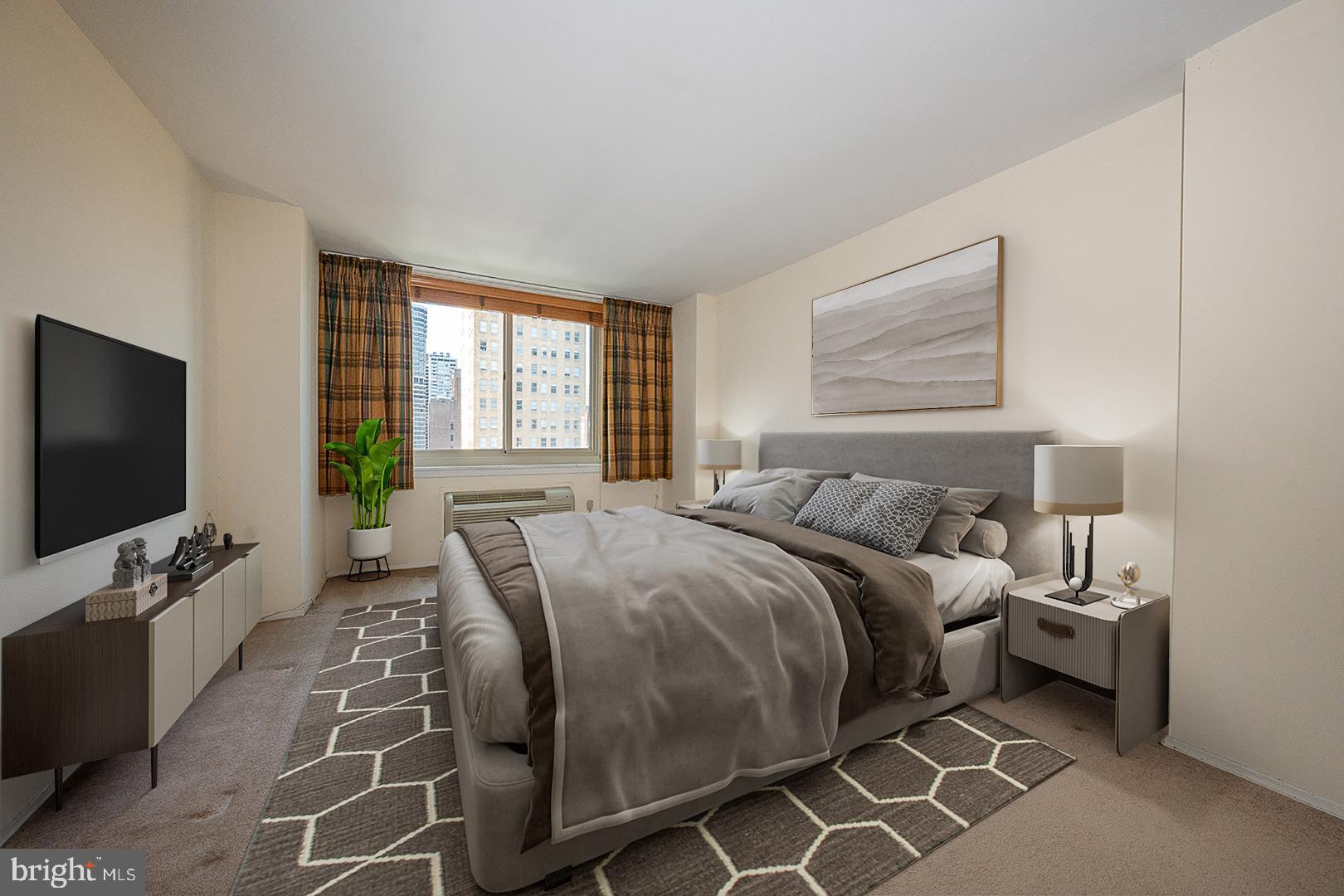 1919 Chestnut Street, Unit 1016 Philadelphia, PA 19103 - Photo 6 of 17 Virtually Staged Bedroom