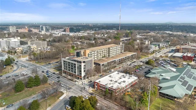 an aerial view of multiple house