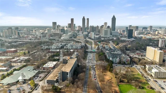 a city view with lot of high rise buildings
