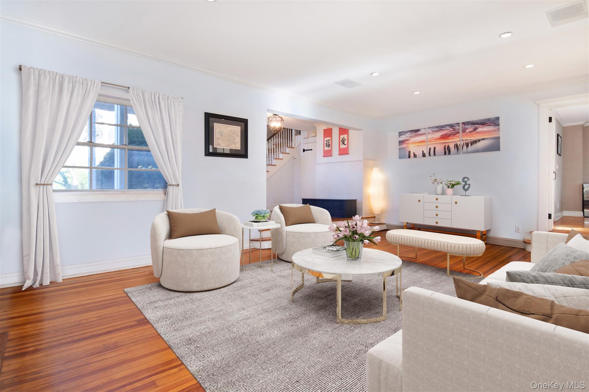 414 Pelham Manor Road Pelham, NY 10803 - Photo 5 of 32 a living room with furniture and a large window