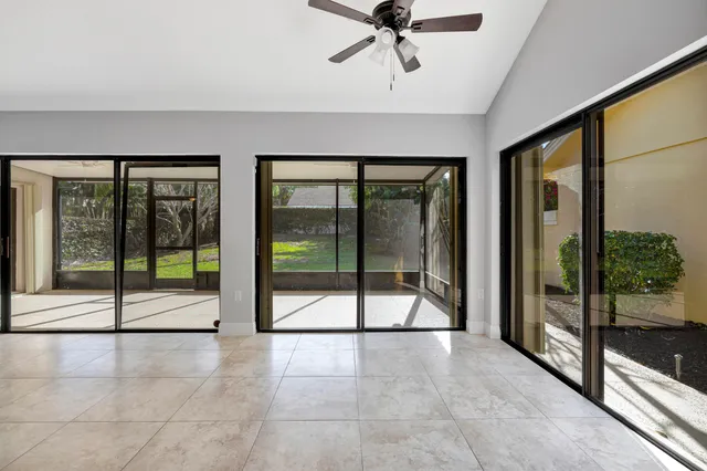 a view of an entryway with a door