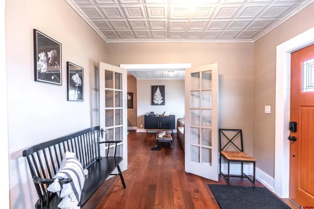 a view of livingroom with furniture and wooden floor