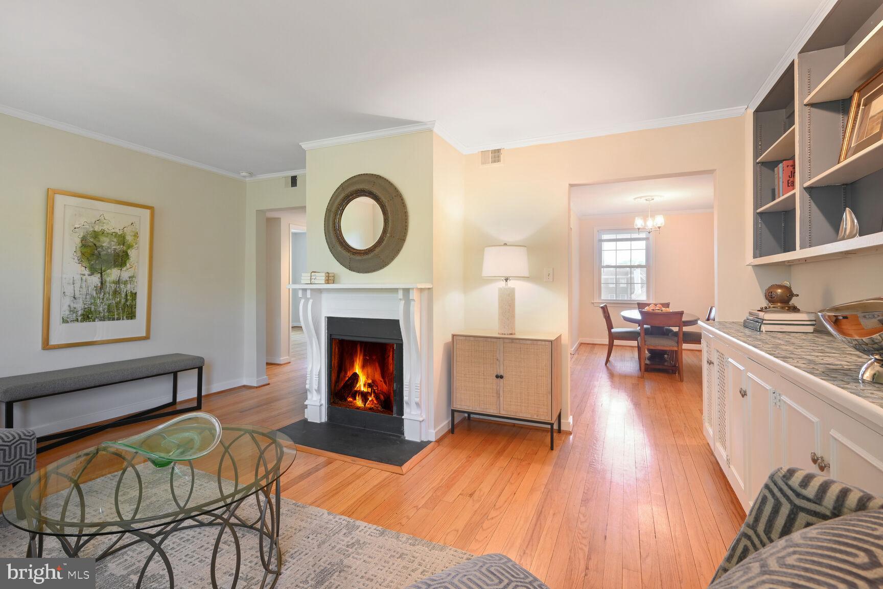 2242 Washington Avenue, Unit W303 Silver Spring, MD 20910 - Photo 8 of 37 a living room with furniture and a fireplace