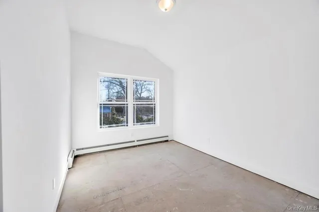 an empty room with a window