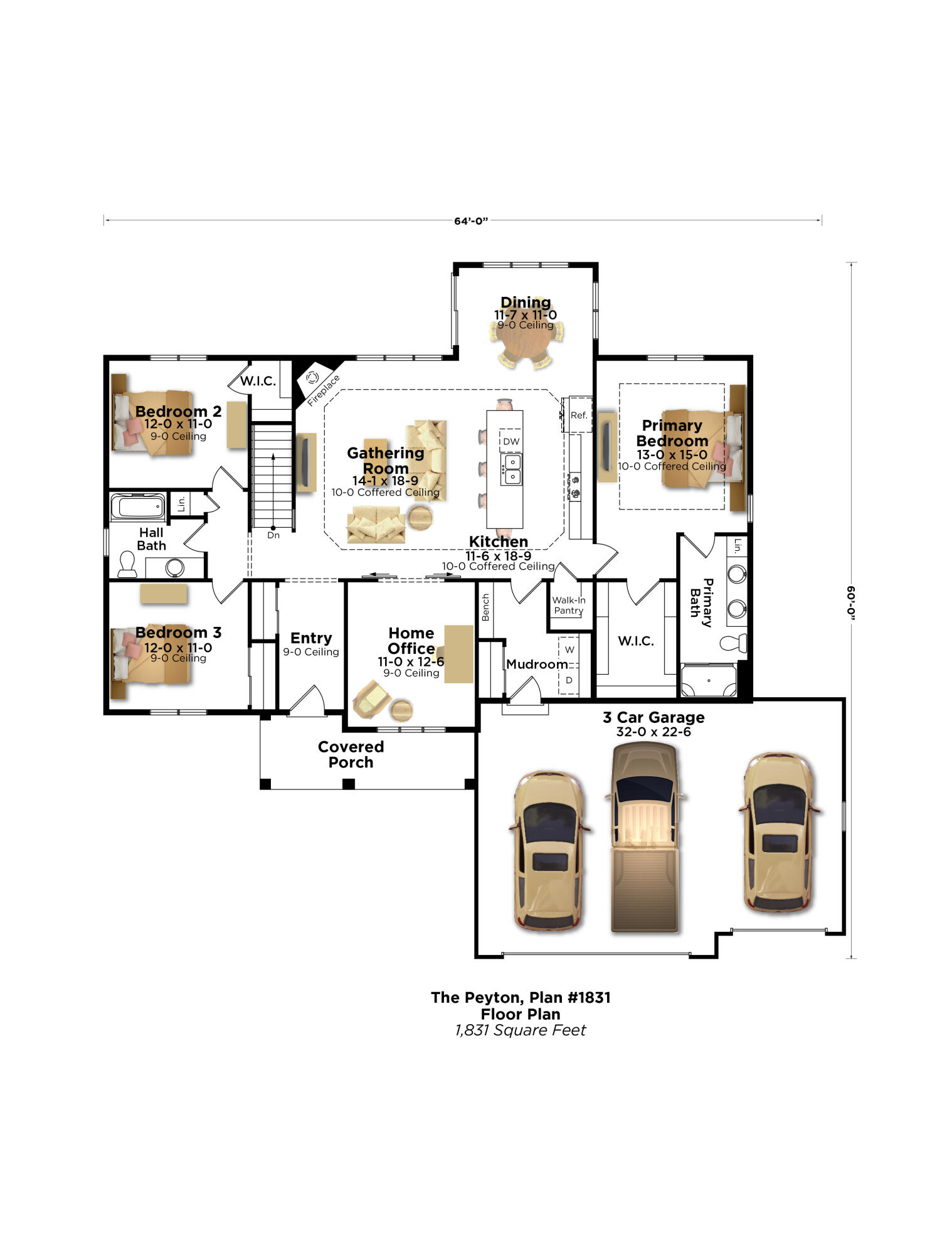 1584 Fairwinds Boulevard, Unit LT18 Mukwonago, WI 53149 - Photo 2 of 5 Peyton 1831 Garage Right