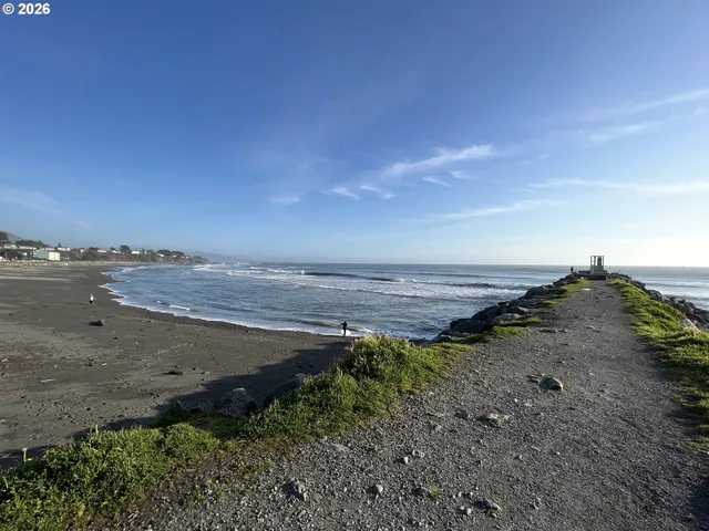 a view of an ocean and beach
