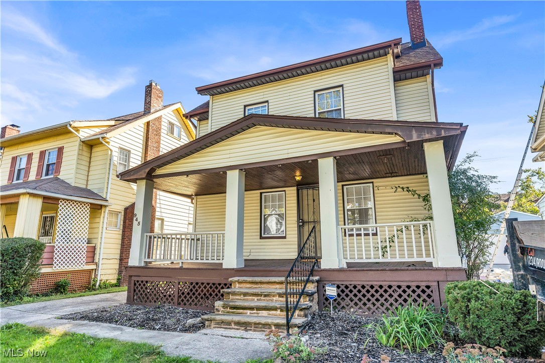 945 Nela View Road Cleveland Heights, OH 44112 - Photo 1 of 27 View of front of home with a porch and a chimney