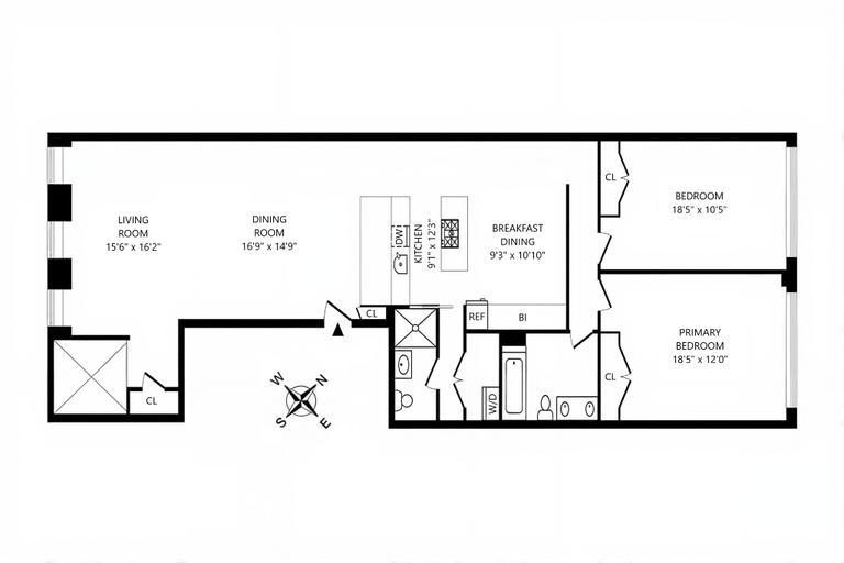 19 Murray Street, Unit LOFT 4 Manhattan, NY 10007 - Photo 13 of 13 a picture of a floor plan
