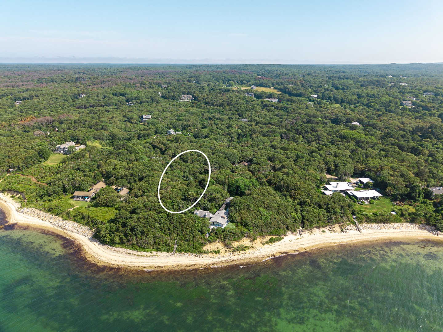 11 Beach Pebble Road West Tisbury, MA 02568 - Photo 3 of 15 an aerial view of a house with a yard