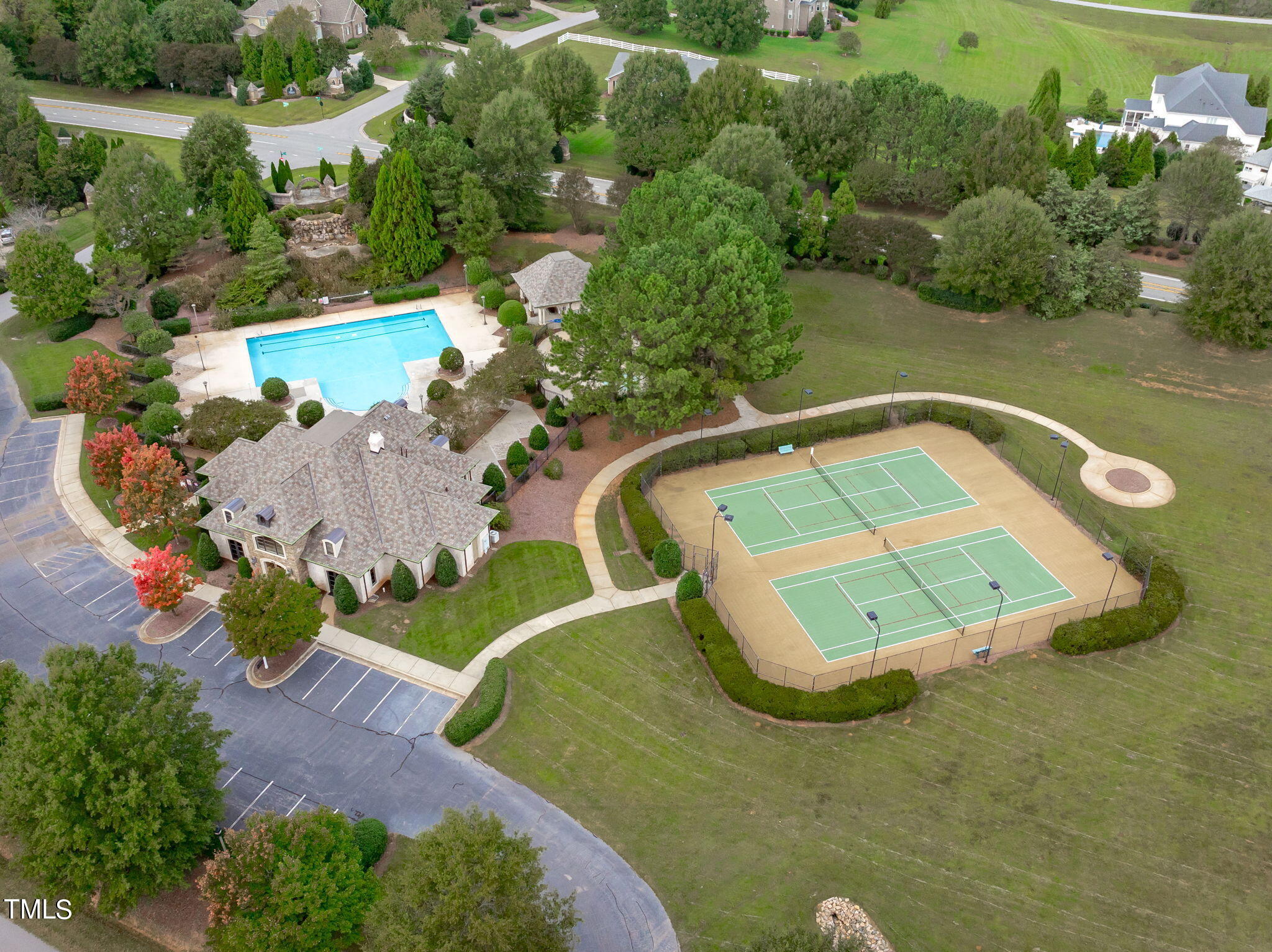 1012 Heydon Court Raleigh, NC 27614 - Photo 60 of 60 Community Clubhouse/Tennis Courts Aerial