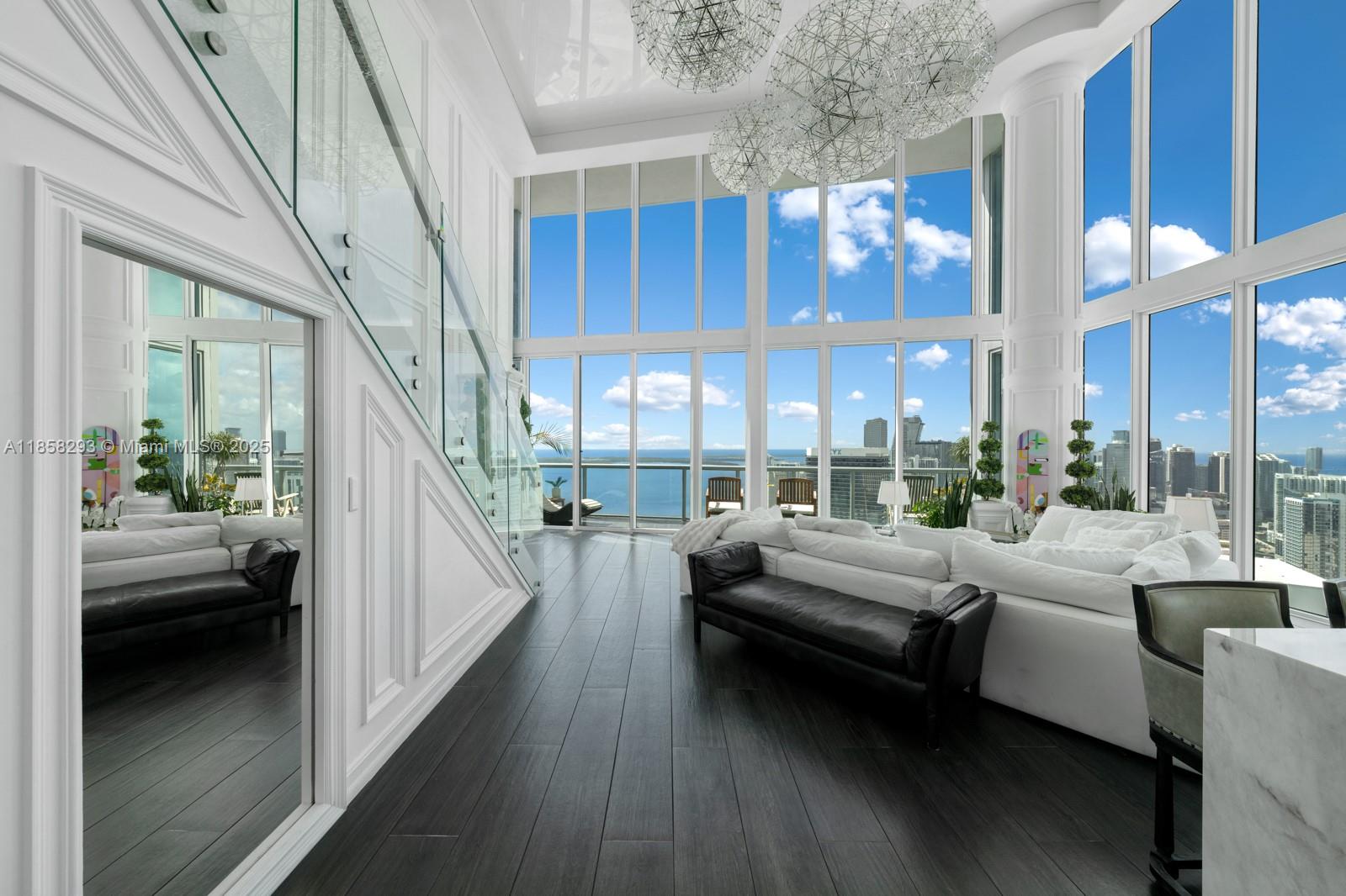 888 Biscayne Boulevard, Unit 5701 Miami, FL 33132 - Photo 8 of 35 a living room with furniture and a large window