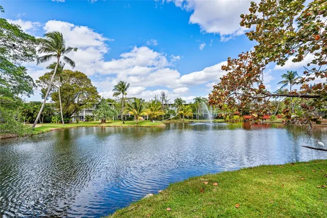 a view of lake from balcony