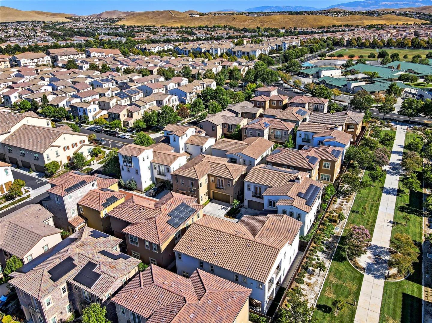 1345 Bayberry View Lane San Ramon, CA 94582 - Photo 61 of 65 an aerial view of a city with lots of residential buildings