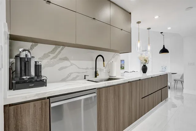 a close view of sink and mirror