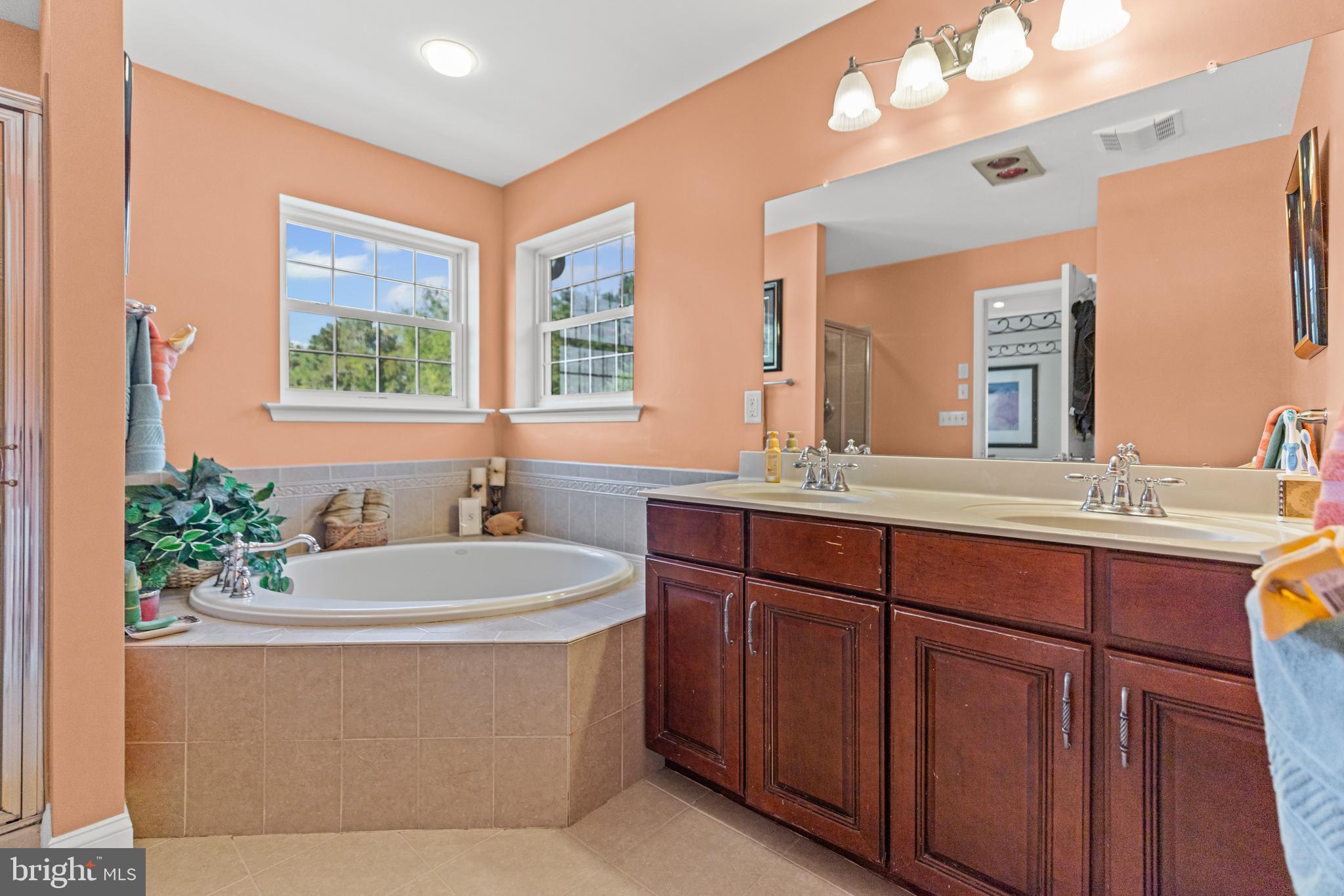 1 Cardinal Lane Sicklerville, NJ 08081 - Photo 29 of 35 a bathroom with a bathtub sink and mirror