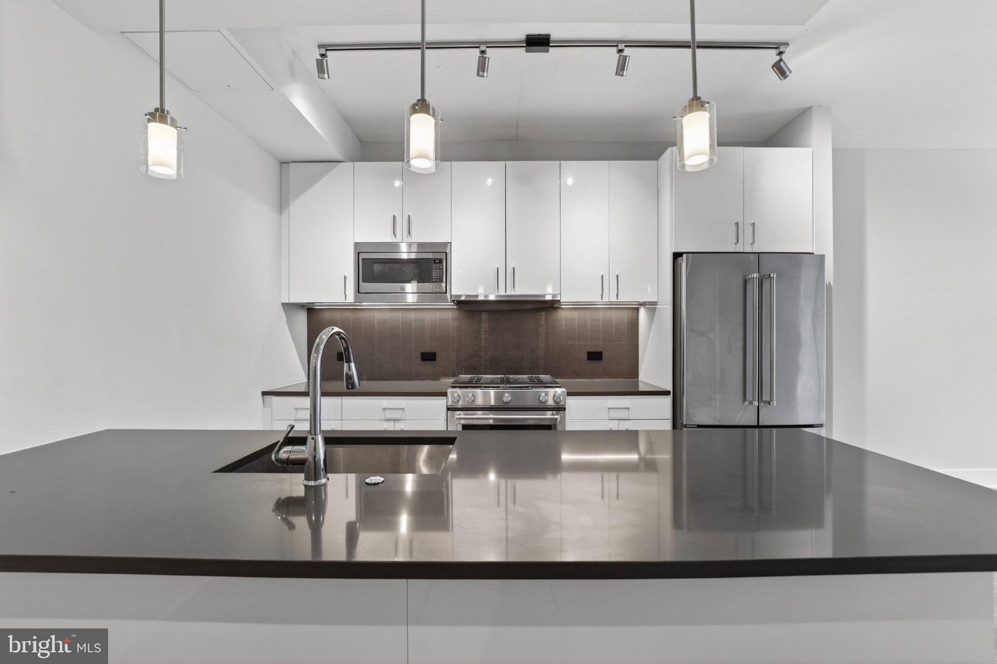 88 V Street Southwest, Unit 213 Washington, DC 20024 - Photo 9 of 26 Sleek modern kitchen with elegance.