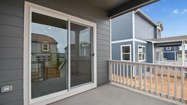 a view of a house with a balcony